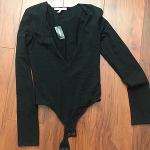 Deep v neck bodysuit